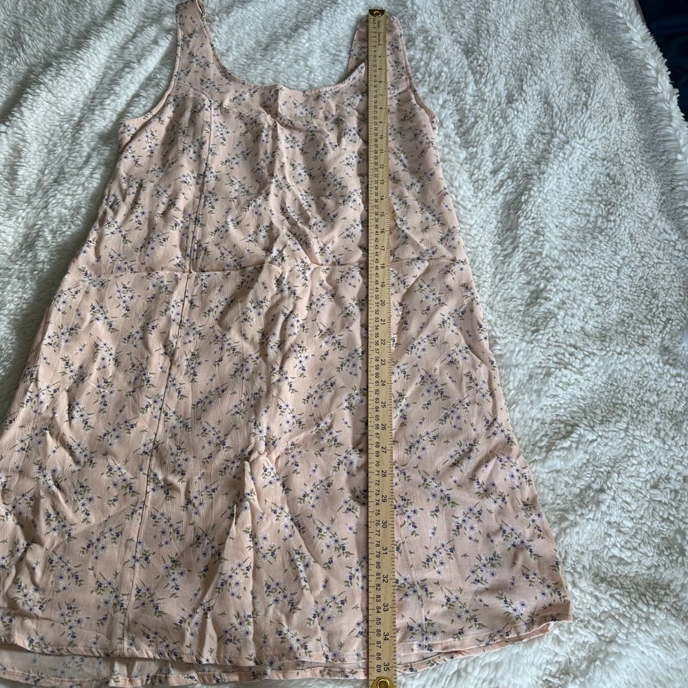 American Eagle Floral Smocked Back Babydoll Top Pink Purple Boho NWT Size L - Picture 14 of 16